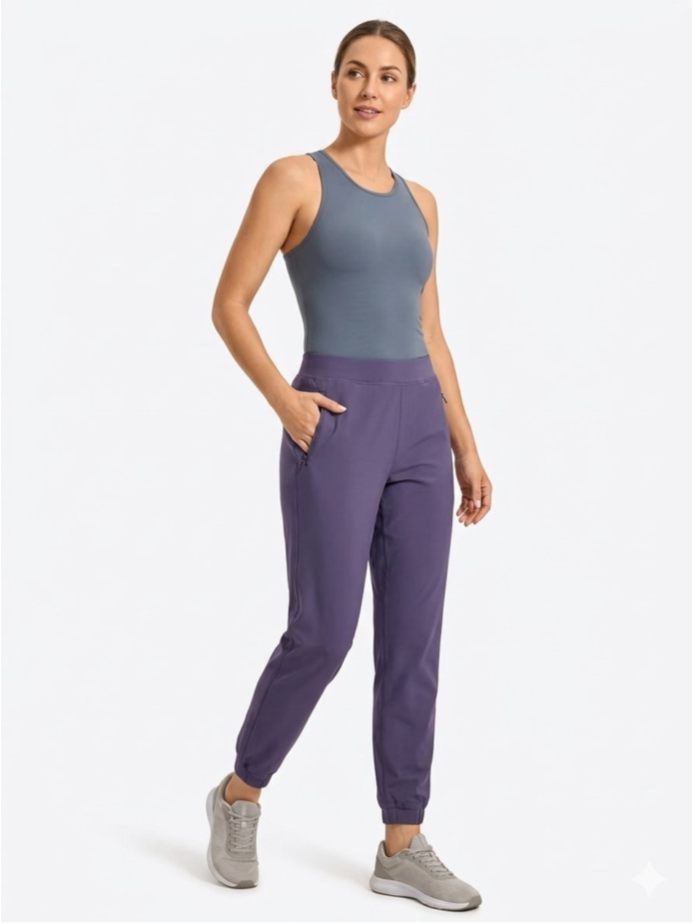 Lululemon Adapted State High-Rise Fleece Jogger 28" Purple /Nightfall Sz 14 -829
